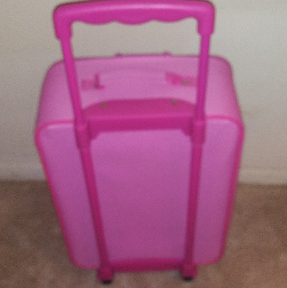 Disney Princess Rolling Suitcase Pink Carry-on Kid-friendly Luggage Excellent - Picture 12 of 12